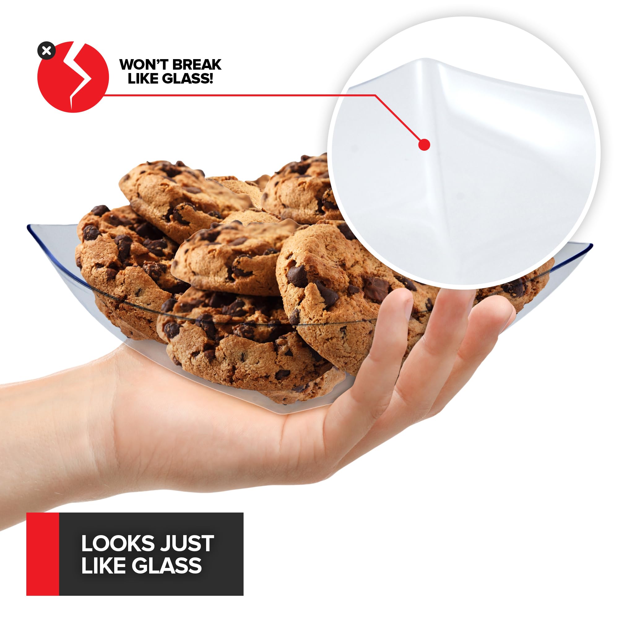 Foto 4 pulgar | Cuencos Para Servir Stock Your Home, Plástico Transparente, 950 Ml (paquete De 4) - Venta Internacional.