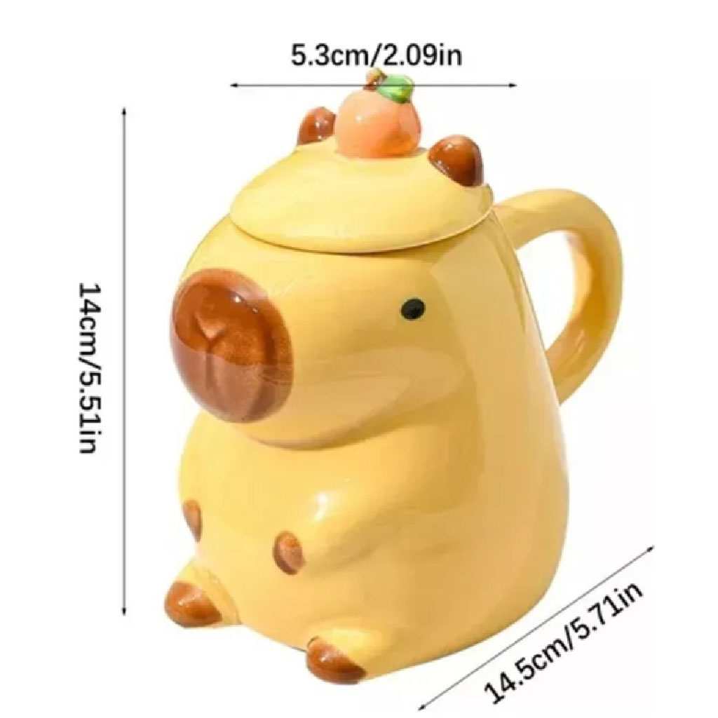 Foto 3 pulgar | Taza De Cerámica En Forma De Capibara Capybara – Ternura Y Estilo Para Tu Café Diario 350ml