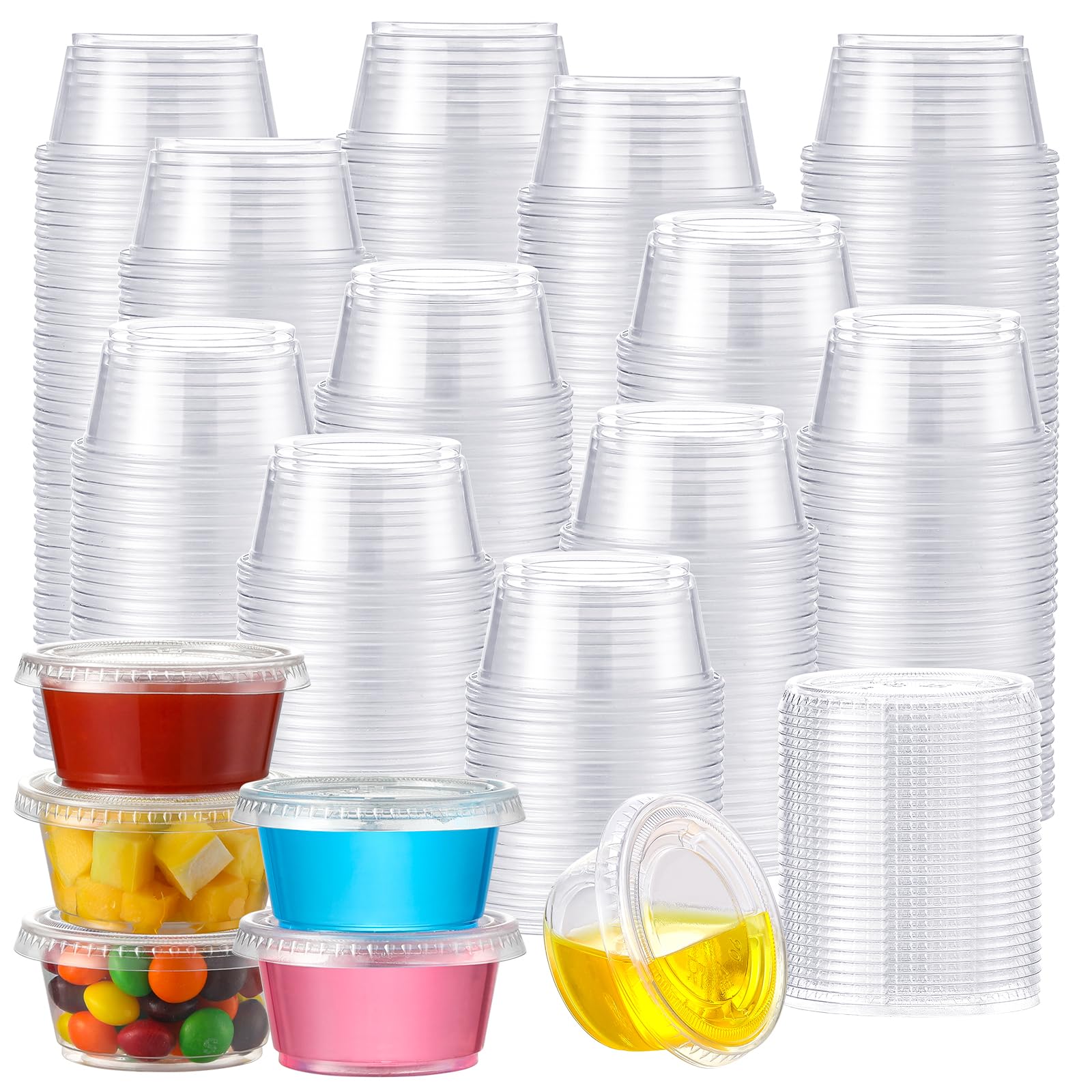 Foto 2 pulgar | Jello Shot Cups Aozita  60 Ml  400 Unidades  Con Tapa  Aptas Para Alimentos - Venta Internacional.