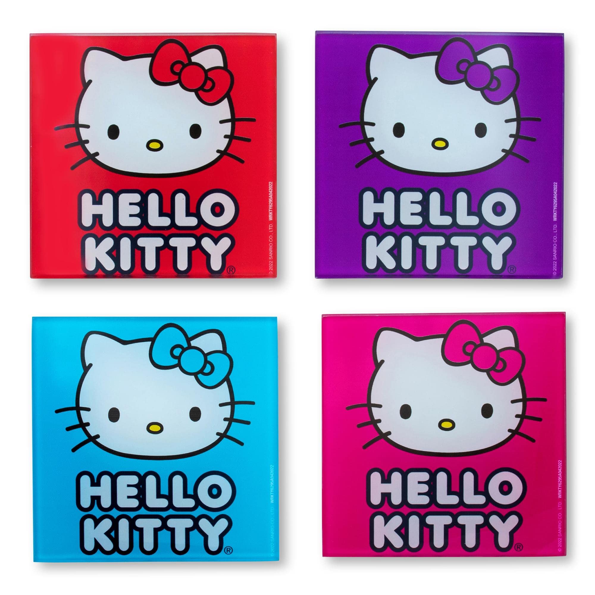 Foto 2 pulgar | Set Posavasos Sanrio Hello Kitty Colors Glass 4 Unidades - Venta Internacional.