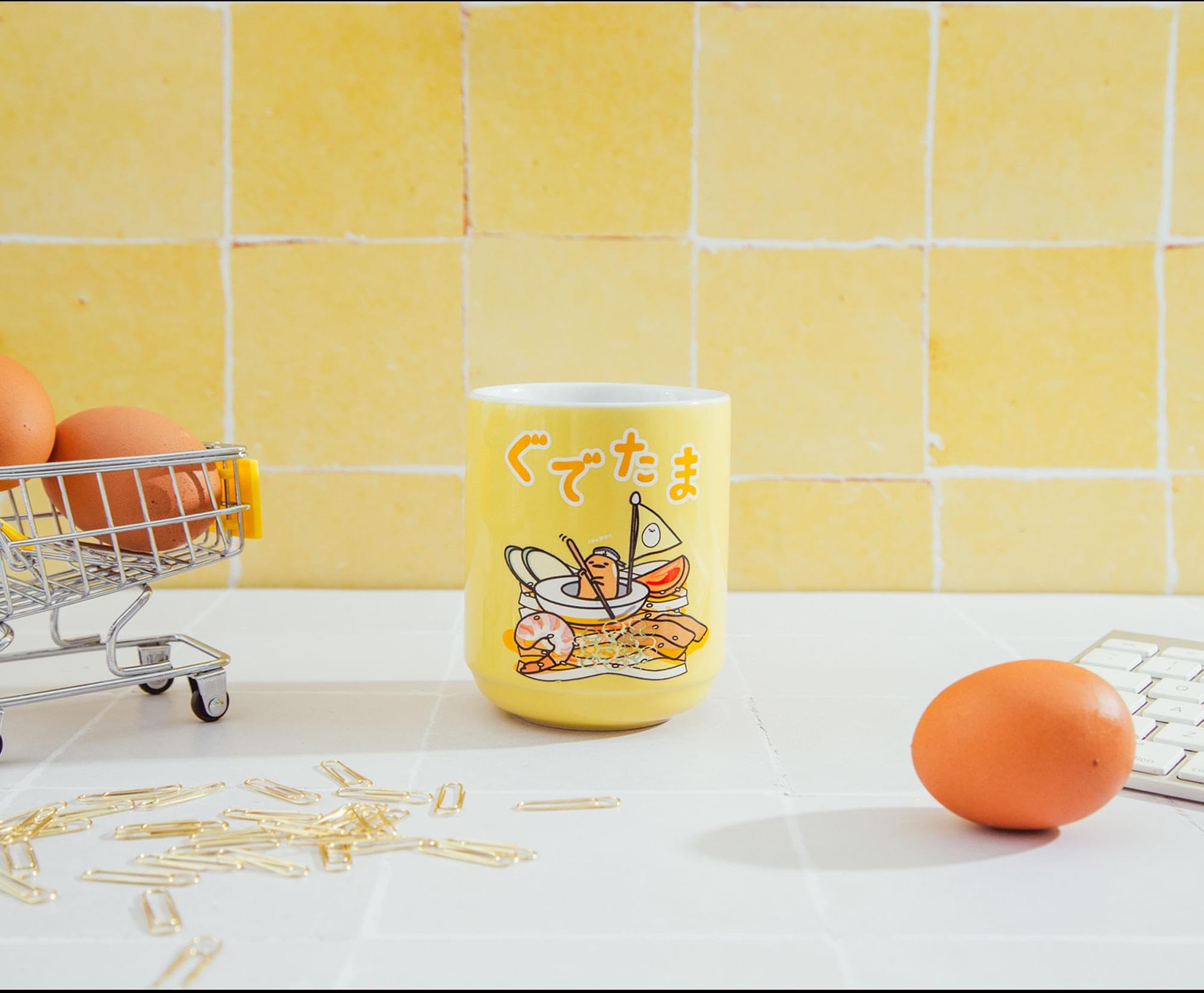 Foto 3 pulgar | Taza De Té Silver Buffalo Sanrio Gudetama Sailing On Ramen 270 Ml - Venta Internacional.