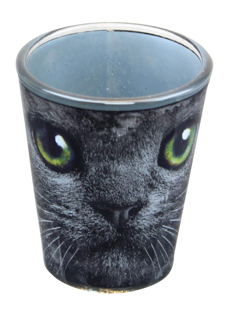 Foto 2 pulgar | Vaso De Chupito Just Funky  Gato Negro Con Ojos Verdes  60 Ml - Venta Internacional.
