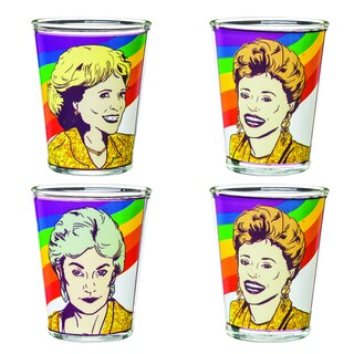 Foto 1 | Juego De Minivasos Silver Buffalo Golden Girls Rainbow Grid Paquete De 4 - Venta Internacional.