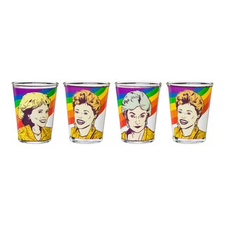 Foto 3 | Juego De Minivasos Silver Buffalo Golden Girls Rainbow Grid Paquete De 4 - Venta Internacional.