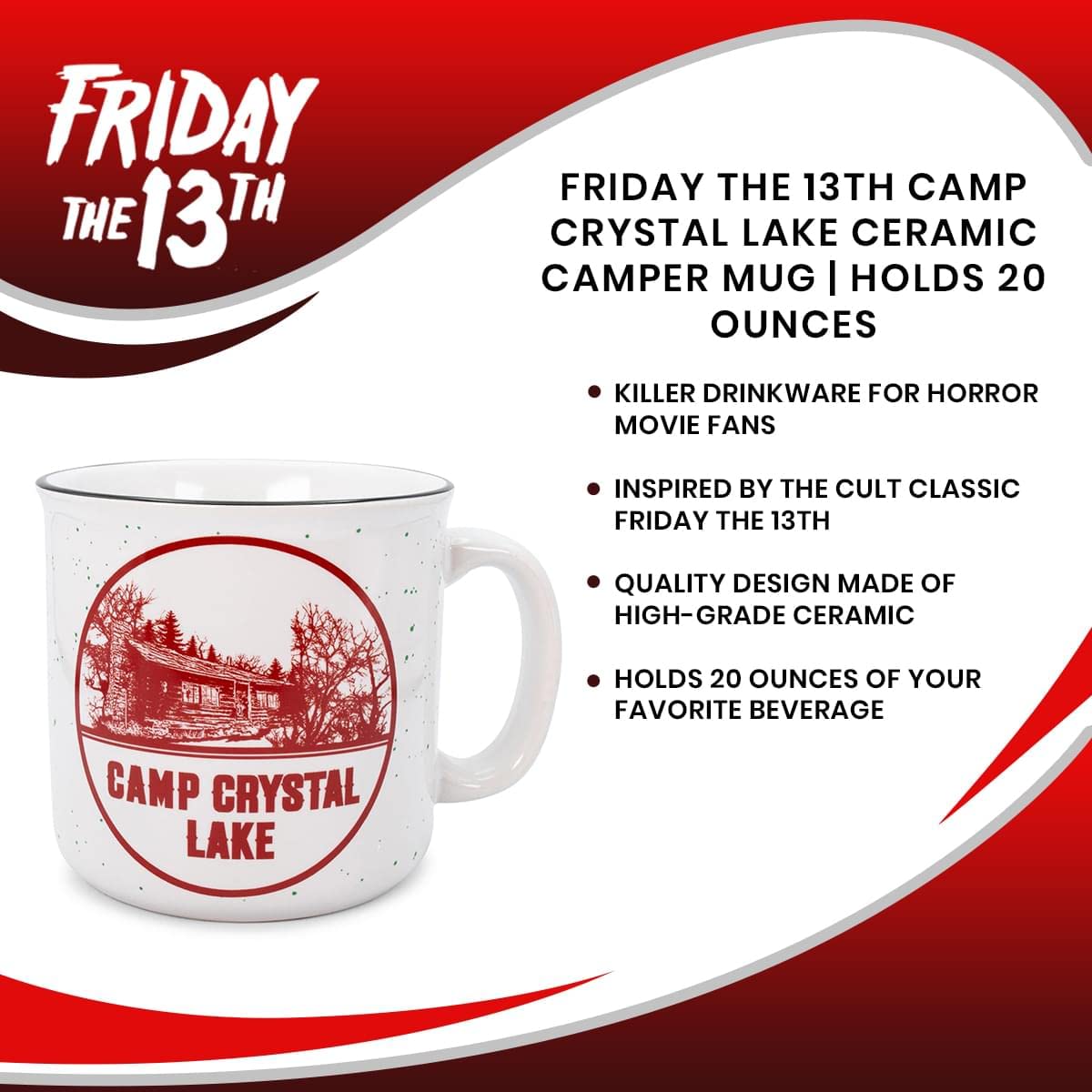 Foto 8 pulgar | Taza Camper De Cerámica Silver Buffalo Friday The 13th  600 Ml - Venta Internacional.