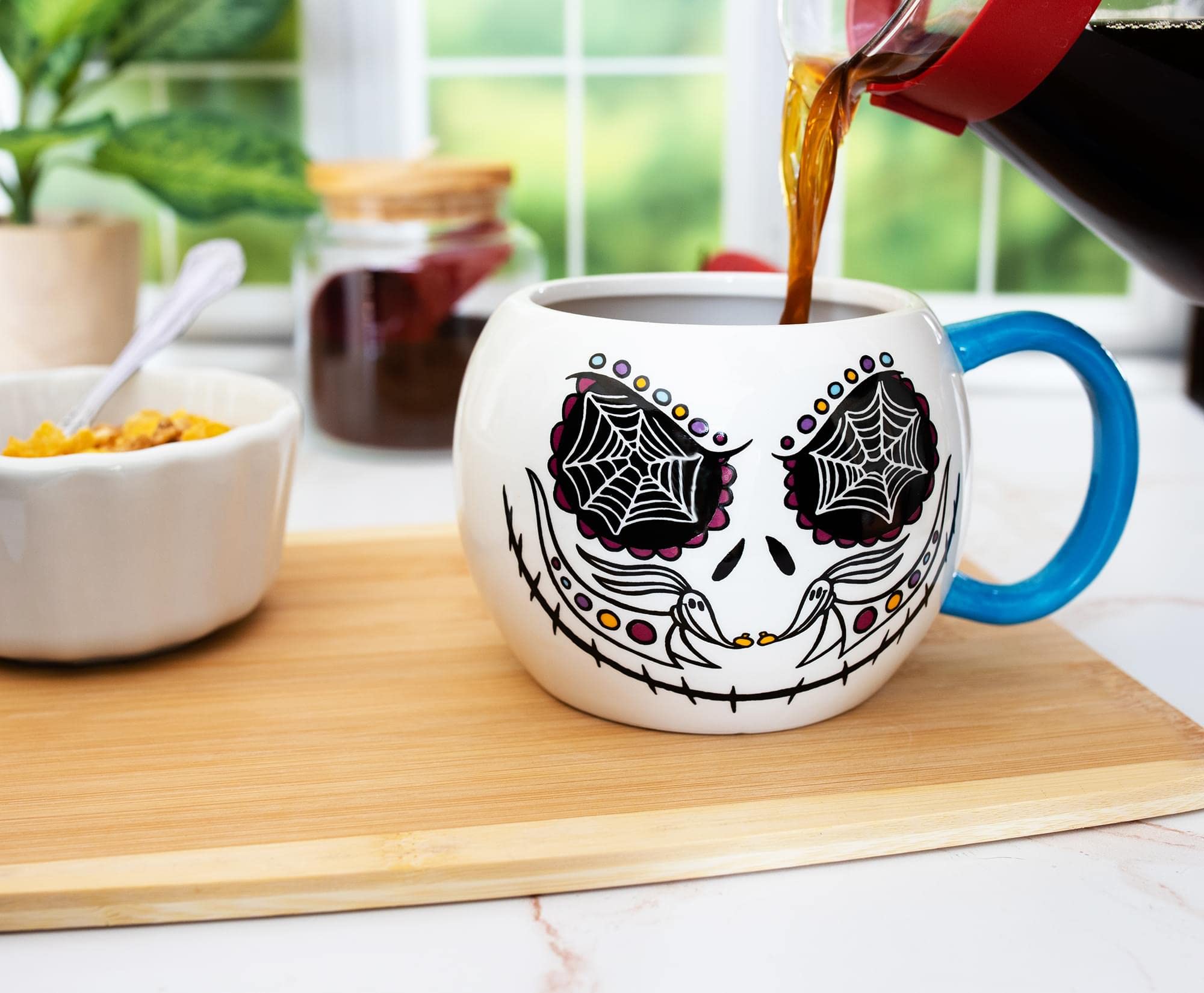 Foto 5 pulgar | Taza De Cerámica Plateada Buffalo Disney Nightmare Before Christmas - Venta Internacional.