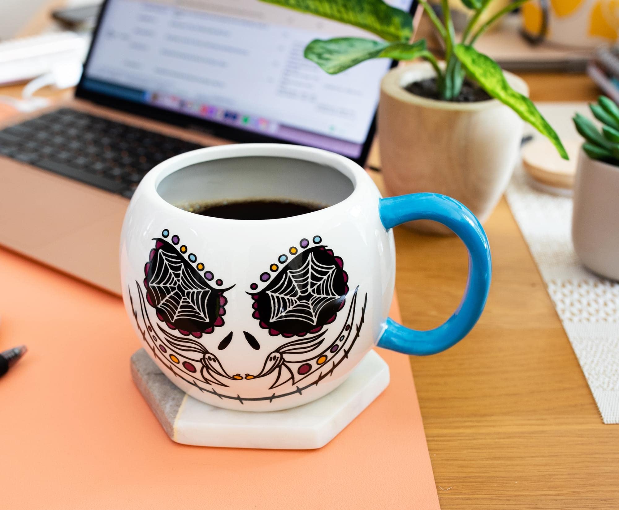 Foto 6 pulgar | Taza De Cerámica Plateada Buffalo Disney Nightmare Before Christmas - Venta Internacional.