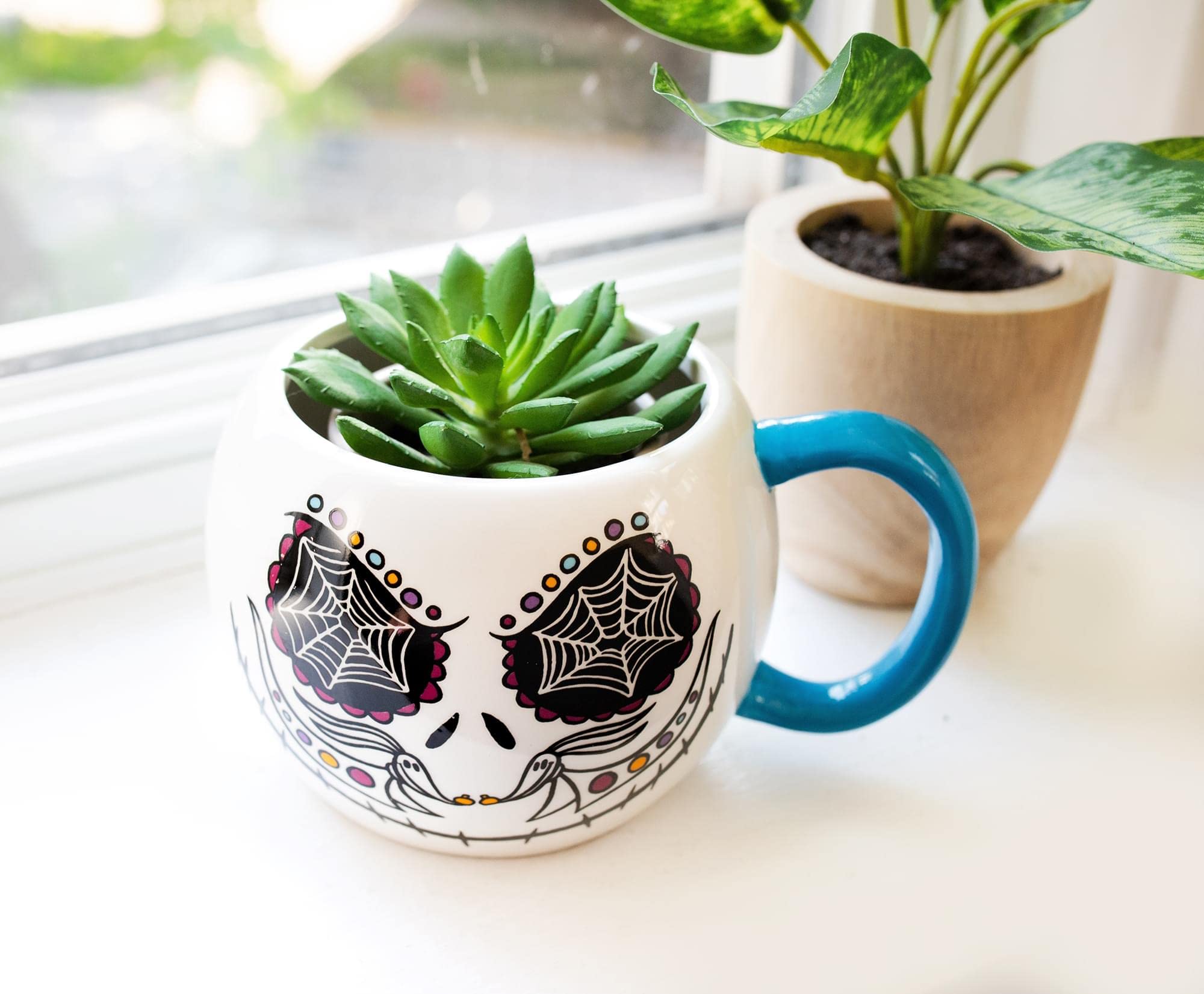 Foto 6 | Taza De Cerámica Plateada Buffalo Disney Nightmare Before Christmas - Venta Internacional.