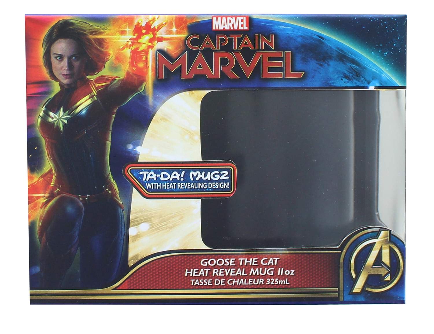 Foto 3 pulgar | Taza Seven20 Marvel Captain Marvel Heat Reveal Goose Cat - Venta Internacional.
