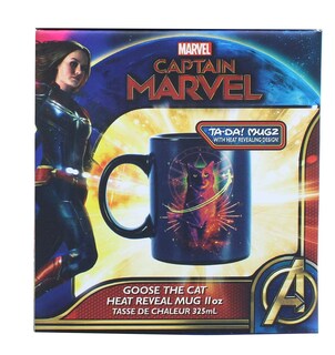 Foto 3 | Taza Seven20 Marvel Captain Marvel Heat Reveal Goose Cat - Venta Internacional.
