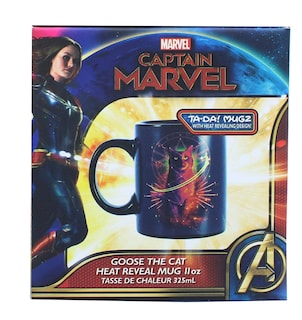 Foto 4 | Taza Seven20 Marvel Captain Marvel Heat Reveal Goose Cat - Venta Internacional.