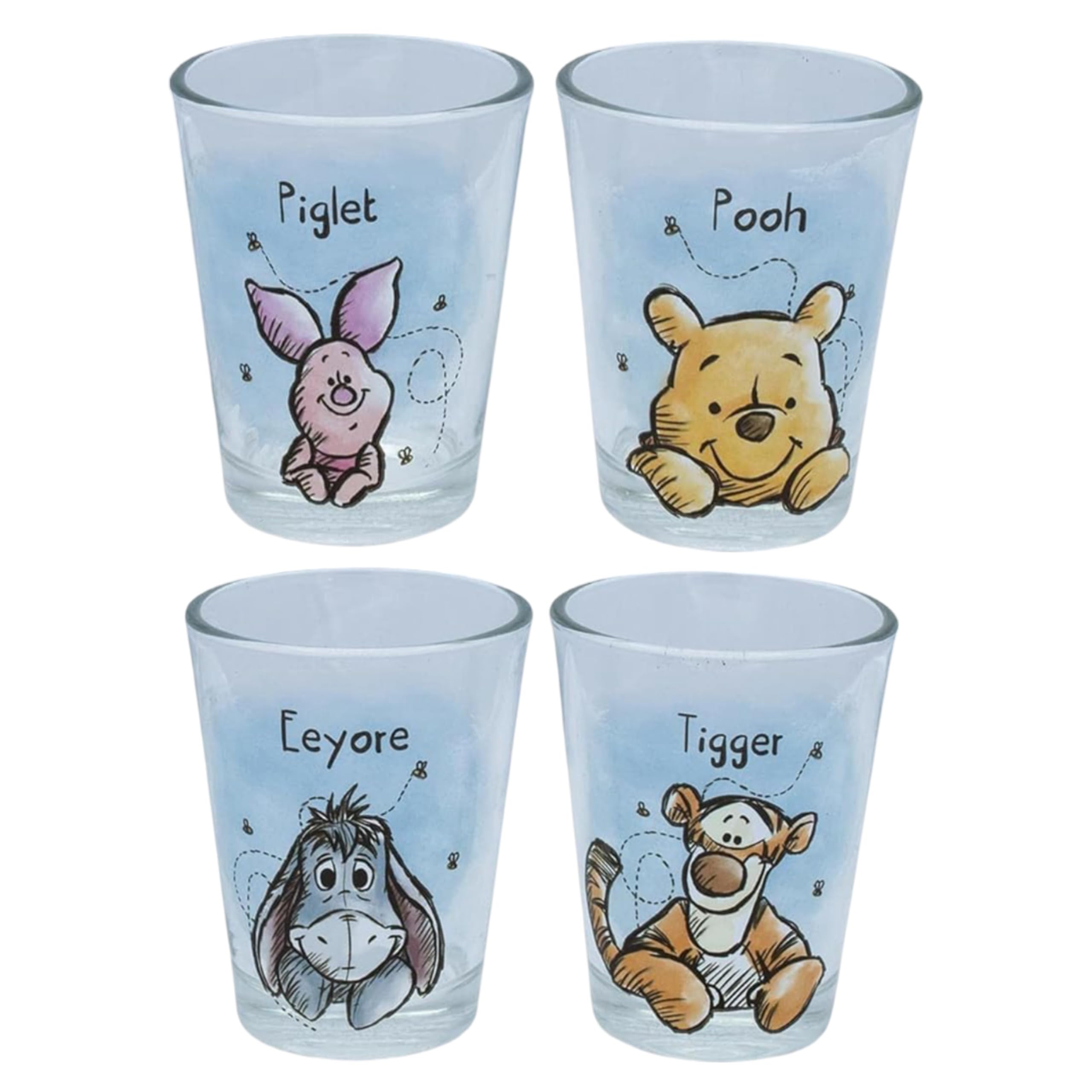 Foto 2 pulgar | Juego De Minivasos Silver Buffalo Winnie The Pooh Faces  45 Ml X4 - Venta Internacional.