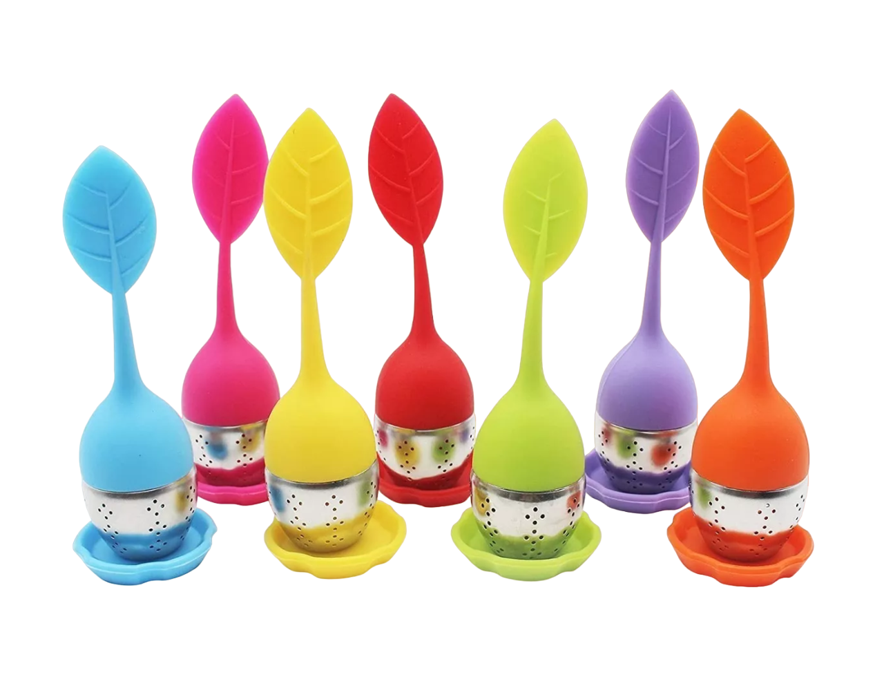 Colador de Té Hojas Sueltas 7 Piezas de Silicona Belug Multicolor