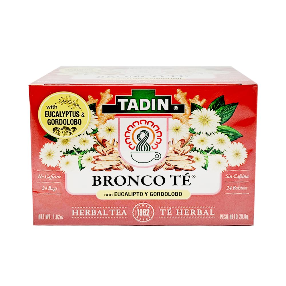 Foto 2 pulgar | Té De Hierbas Tadin Bronco Para Garganta Irritada, 25 Bolsitas De Té - Venta Internacional.