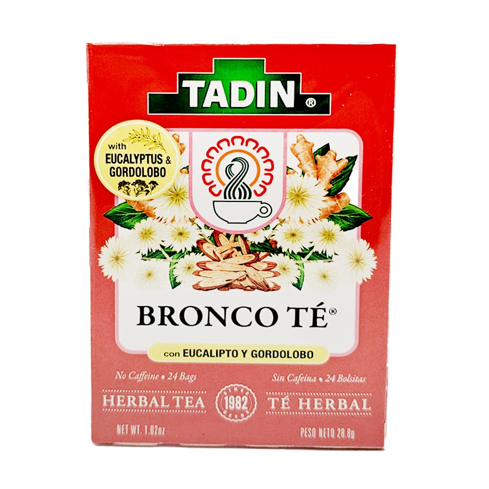 Foto 3 pulgar | Té De Hierbas Tadin Bronco Para Garganta Irritada, 25 Bolsitas De Té - Venta Internacional.