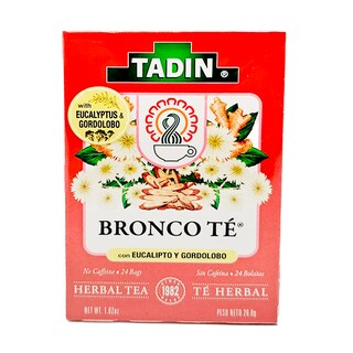 Foto 2 | Té De Hierbas Tadin Bronco Para Garganta Irritada, 25 Bolsitas De Té - Venta Internacional.