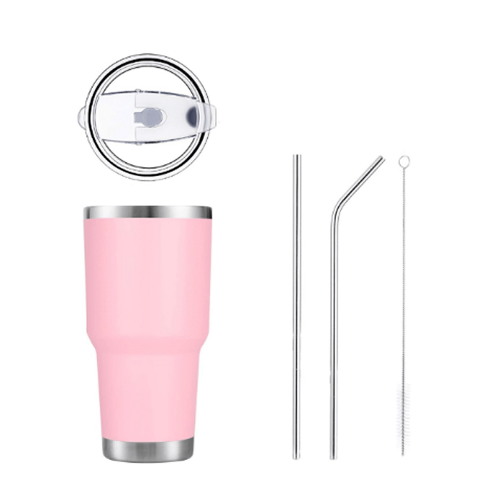 Termo Vaso de Acero Inoxidable 30oz para Bebidas Frías y Calientes con Pajita y Popote