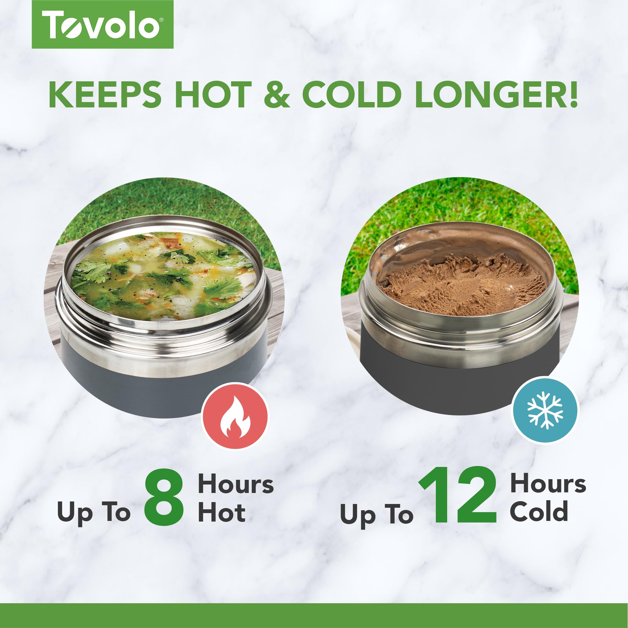 Foto 5 pulgar | Recipiente Para Alimentos Tovolo Traveler 2l De Acero Inoxidable Blanco - Venta Internacional.