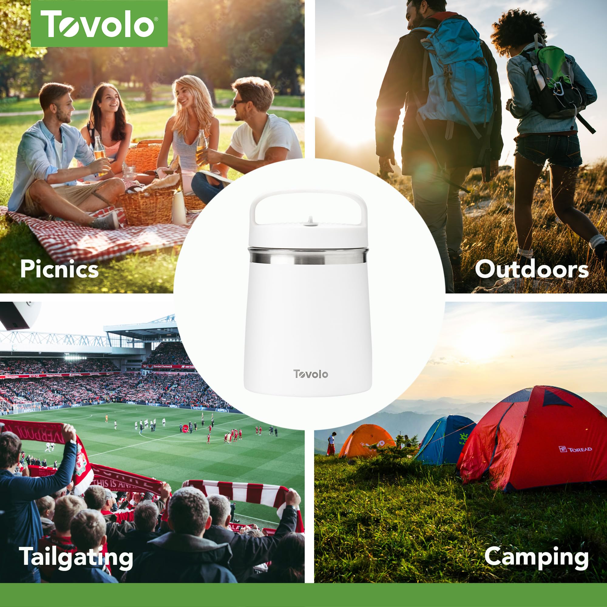 Foto 7 pulgar | Recipiente Para Alimentos Tovolo Traveler 2l De Acero Inoxidable Blanco - Venta Internacional.