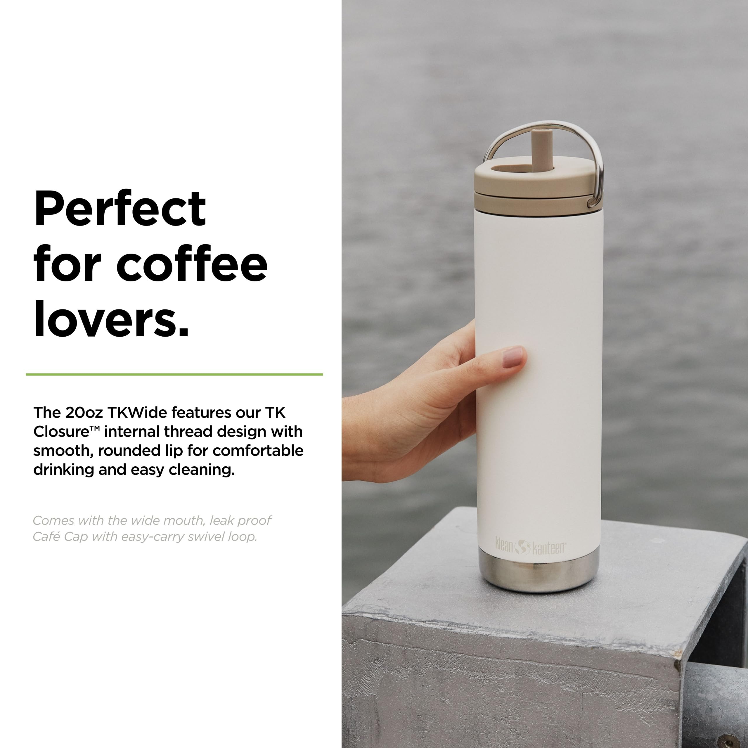 Foto 4 pulgar | Vaso De Café Klean Kanteen Tk Wide 600 Ml Tofu - Venta Internacional.