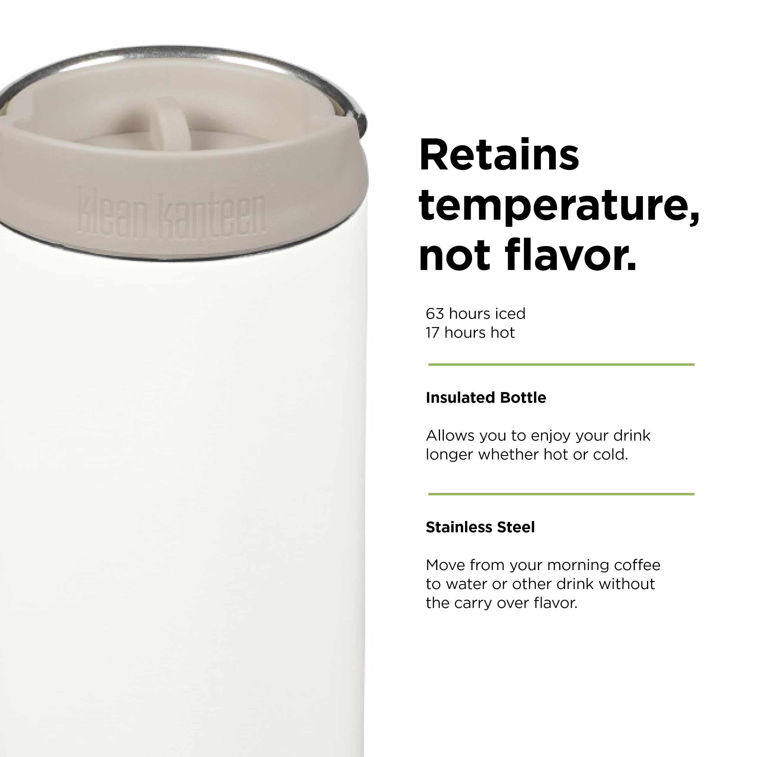 Foto 4 | Vaso De Café Klean Kanteen Tk Wide 600 Ml Tofu - Venta Internacional.
