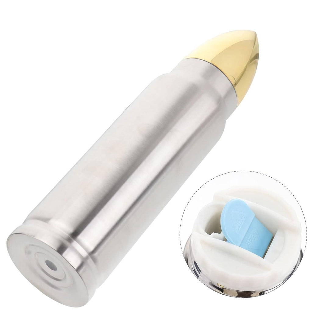 Foto 4 pulgar | Termo Bala Acero Inoxidable Con Dosificador 500ml Plata