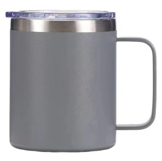 Taza para Café de Acero Inoxidable 14 oz Gris