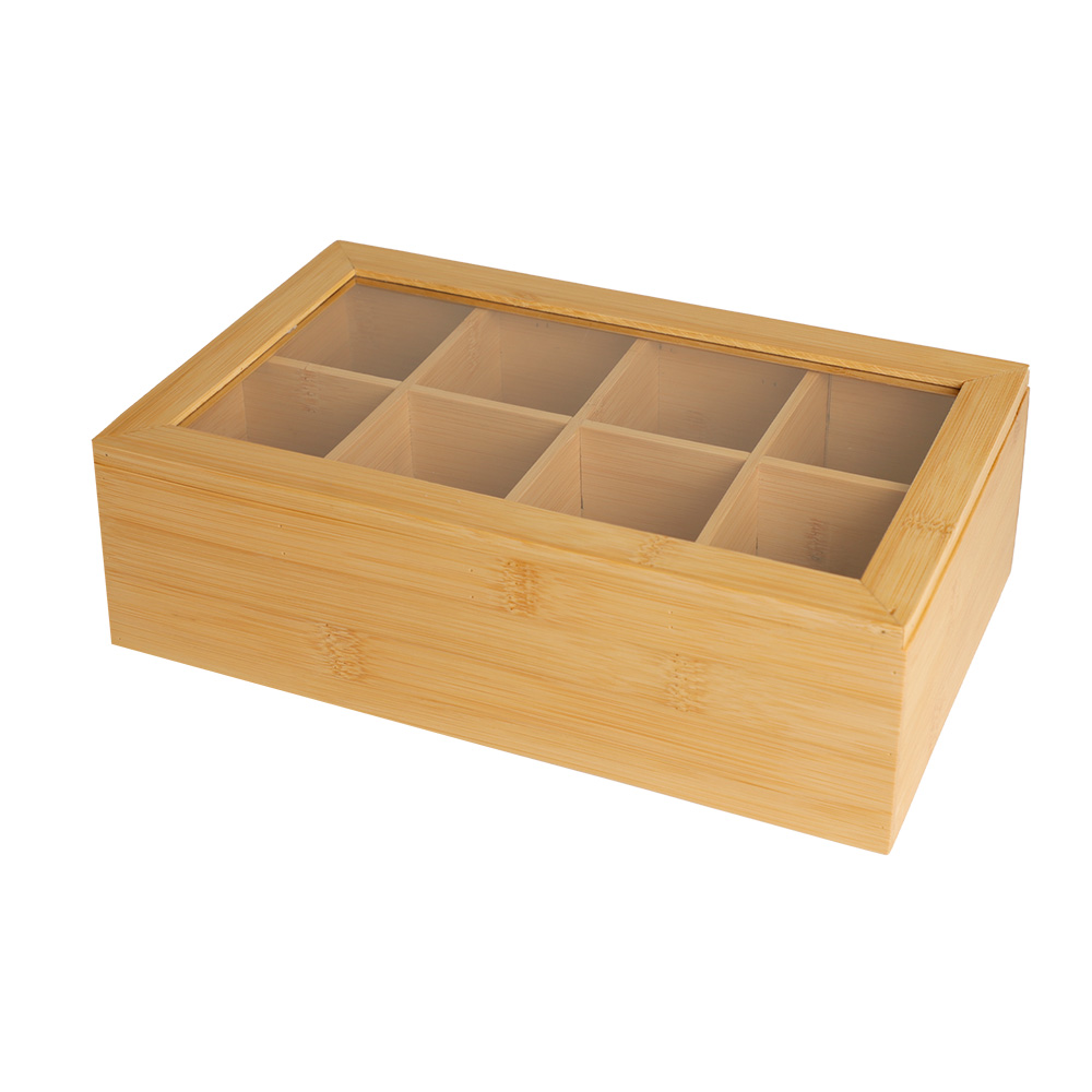 Foto 9 pulgar | Caja Organizadora Para Té De Madera De Bambú Con 8 Compartimentos, Casa Litus, 83582-br