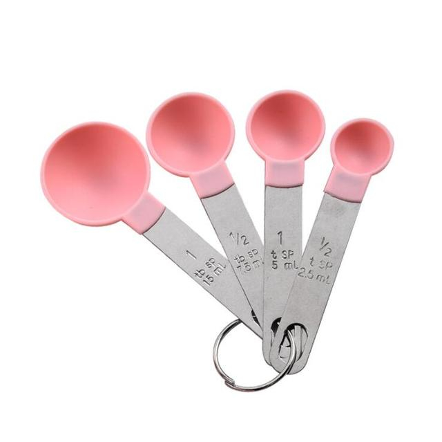 Foto 2 pulgar | Venta Internacional- Juego de Cucharas de Medición Rosas para Cocinar