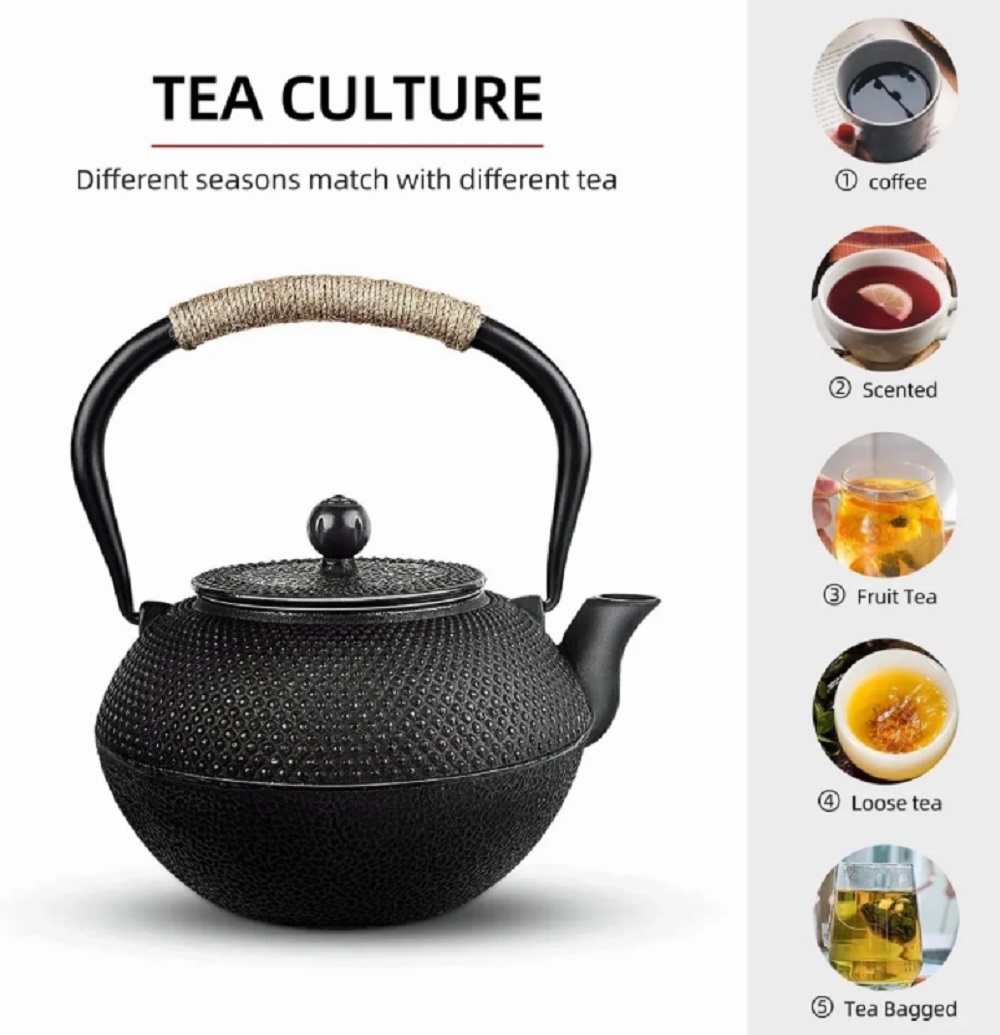 Foto 3 | Tetera Japonesa Malubero color Negro de Hierro Fundido con Infusor