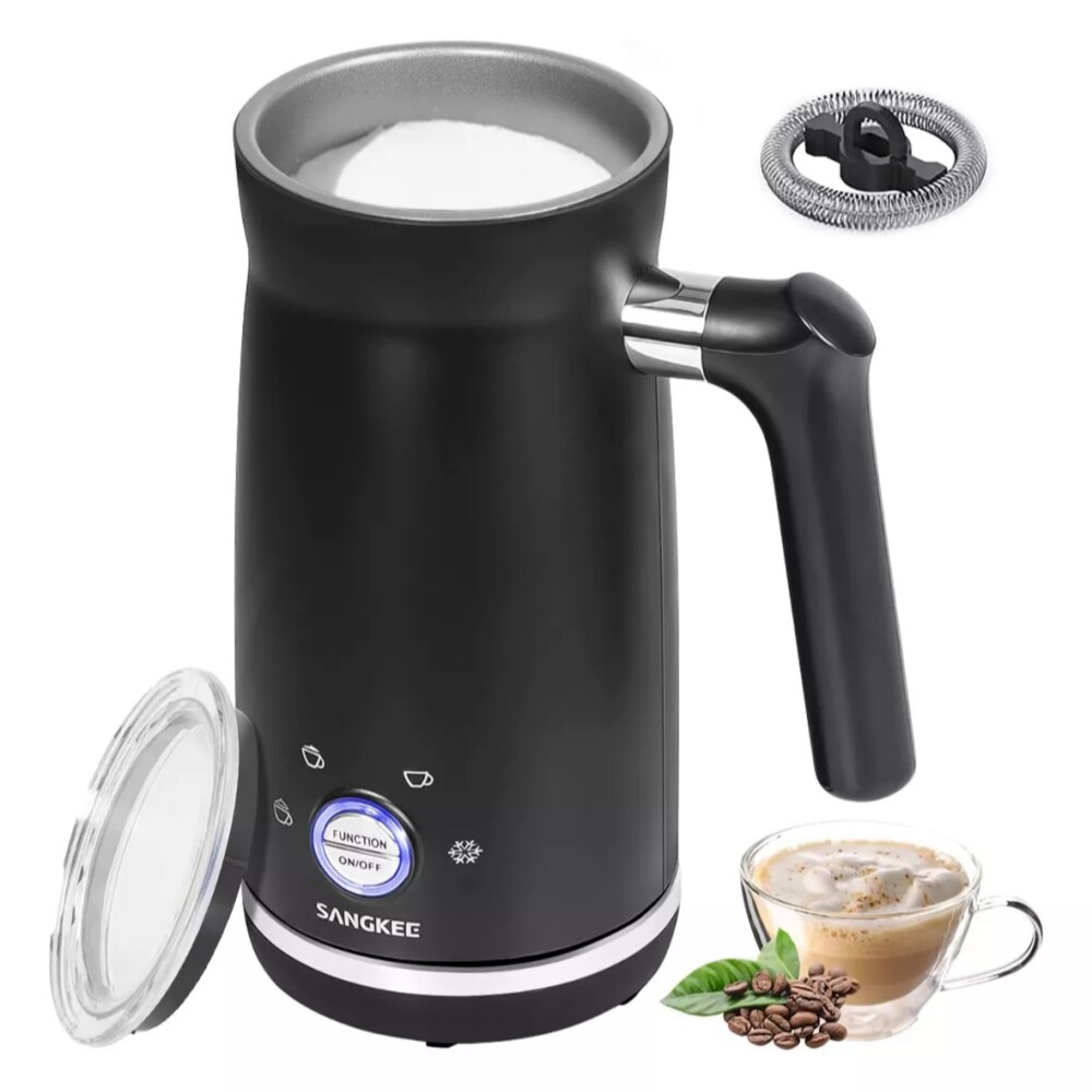 Espumador y Vaporizador Automático de Leche Sangkee Negro 4 en 1 $558