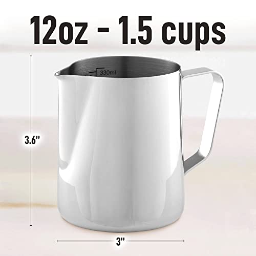 Foto 6 | Jarra Espumadora de Acero Inoxidable Zulay Kitchen 355 ml 1 Pieza - Venta Internacional