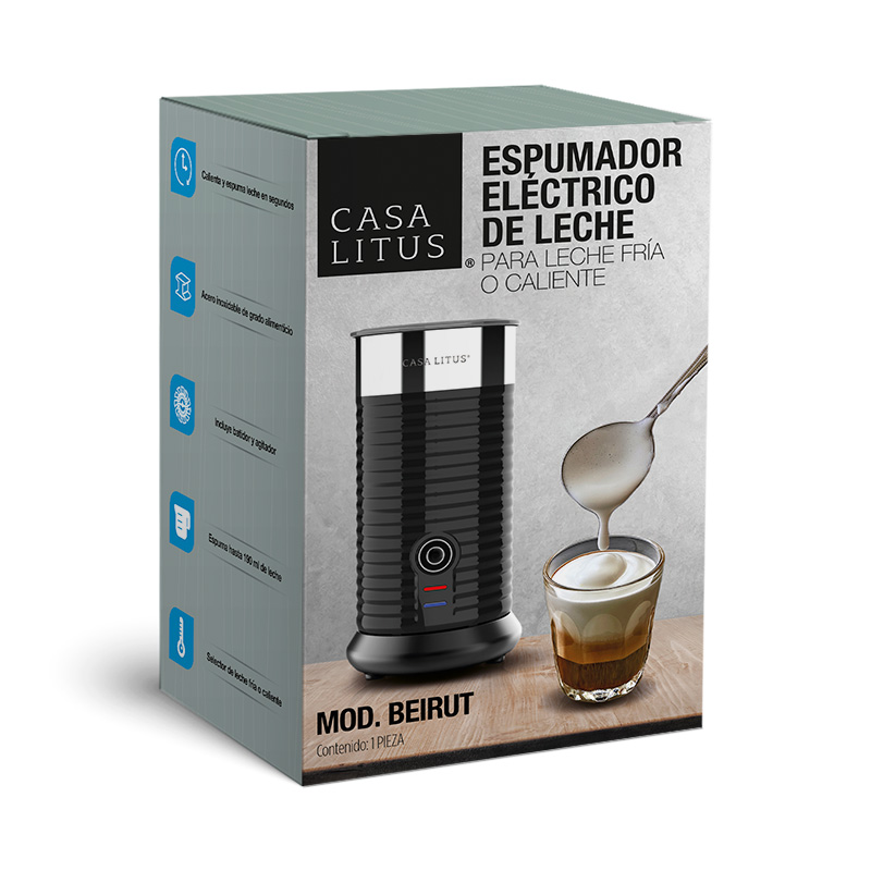 Foto 8 | Espumador Casa Litus Negro para Leche