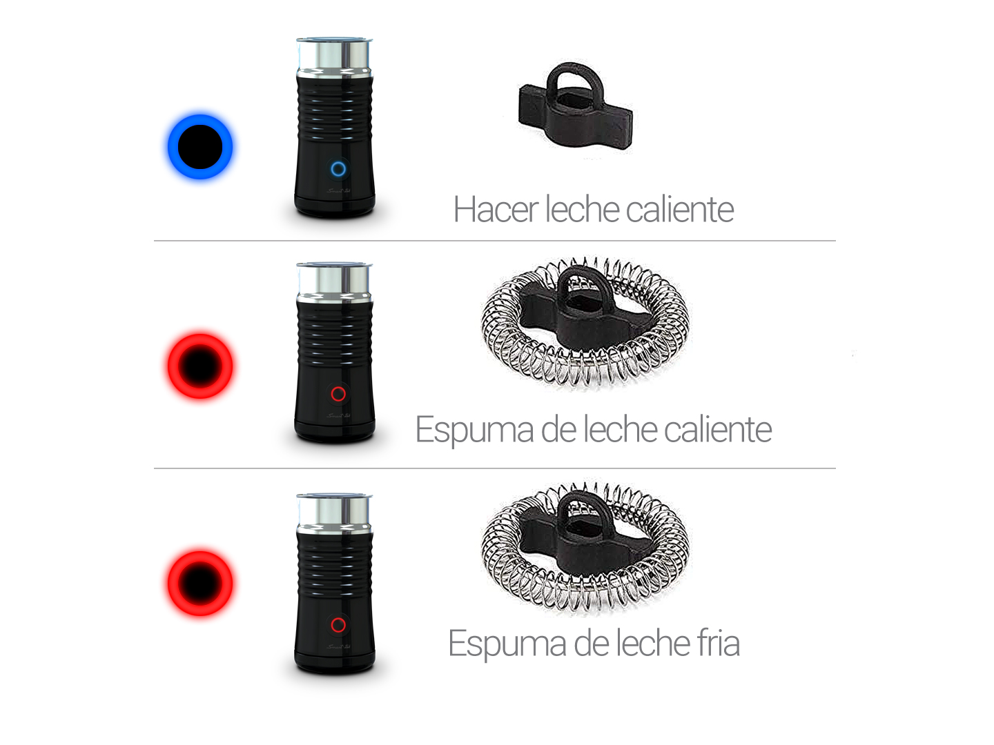Foto 6 pulgar | Espumador de Leche Instantáneo Espuma Caliente y Fría Automática de Leche Eléctrico Calentador Smart - Tek
