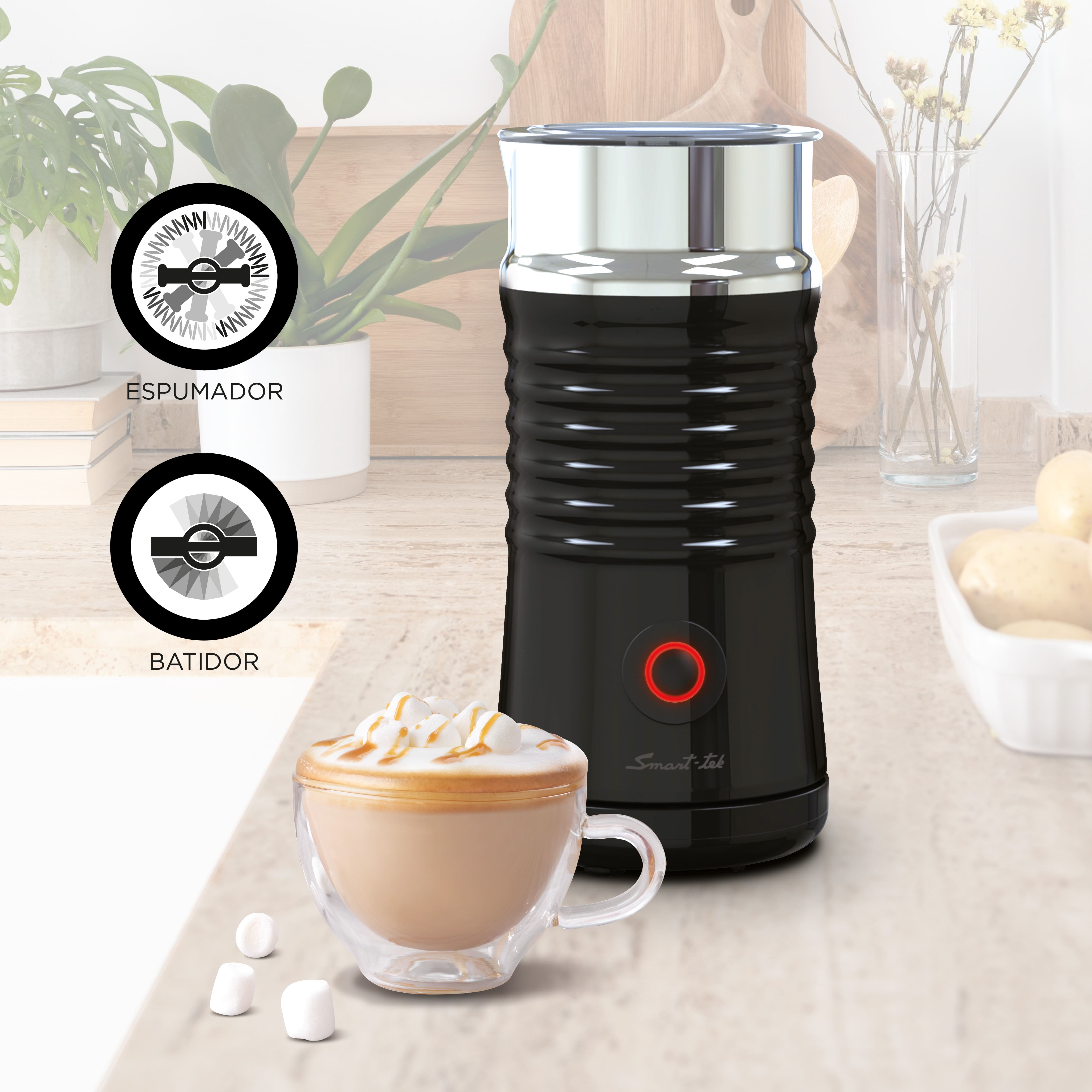 Foto 5 pulgar | Espumador De Leche Instantáneo, Espuma Caliente Y Fría Automática, De Leche Eléctrico, Calentador Smart - Tek Vainilla