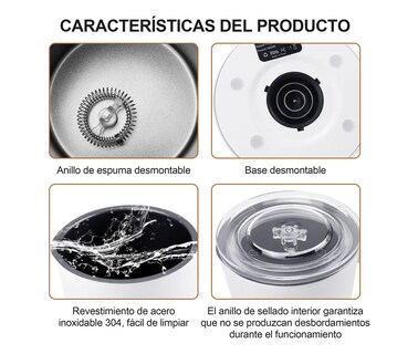 Foto 3 | Espumador De Leche Agitadores Eléctrico Batidora De Café Eo Safe Imports Esi-20333 Blanco