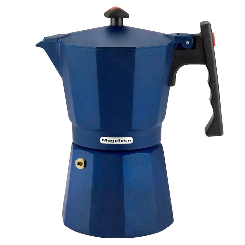 Cafetera Tetera Italiana Magefesa Colombia para 6 Tazas Azul