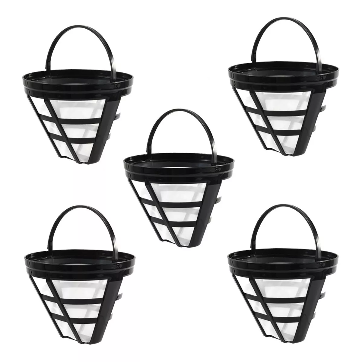 Set De 5 Filtros Universales Permanentes Para Cafeteras Estilo Canasta