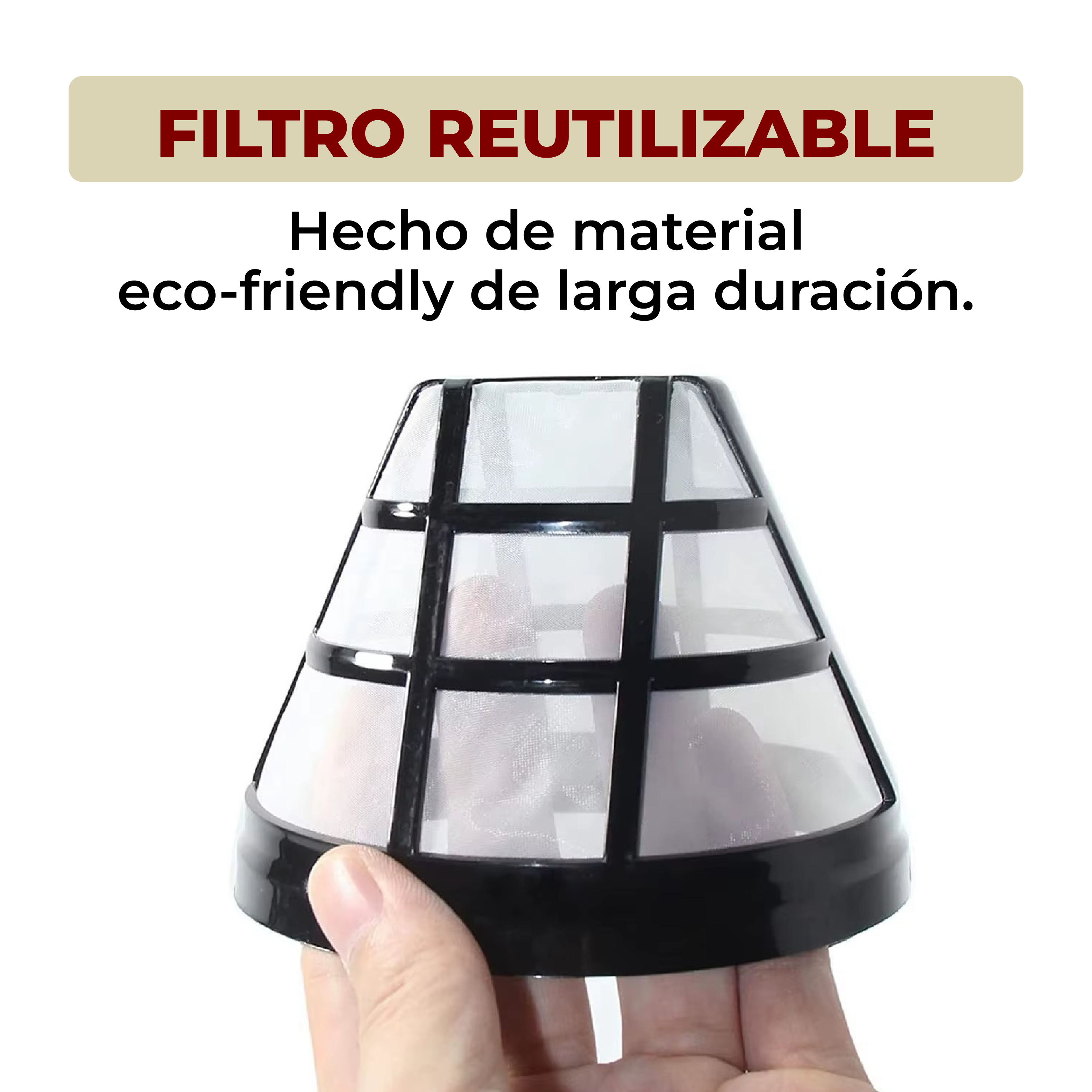 Foto 4 | Set De 5 Filtros Universales Permanentes Para Cafeteras Estilo Canasta