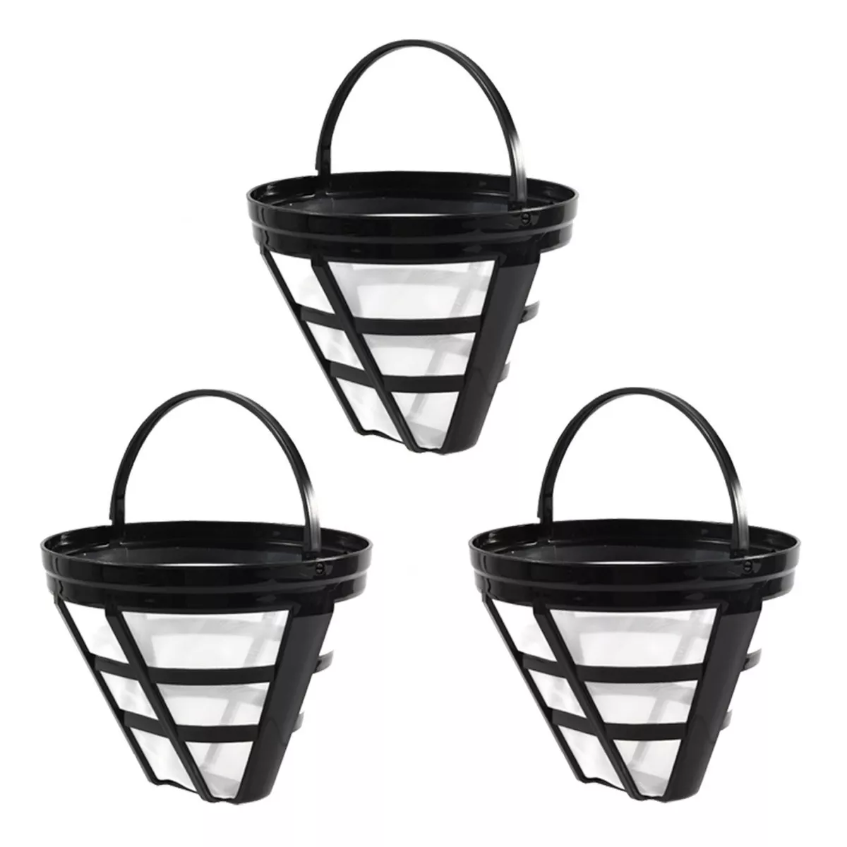 Set De 3 Filtros Universales Permanentes Para Cafeteras Estilo Canasta