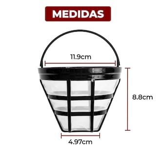 Foto 6 | Set De 3 Filtros Universales Permanentes Para Cafeteras Estilo Canasta
