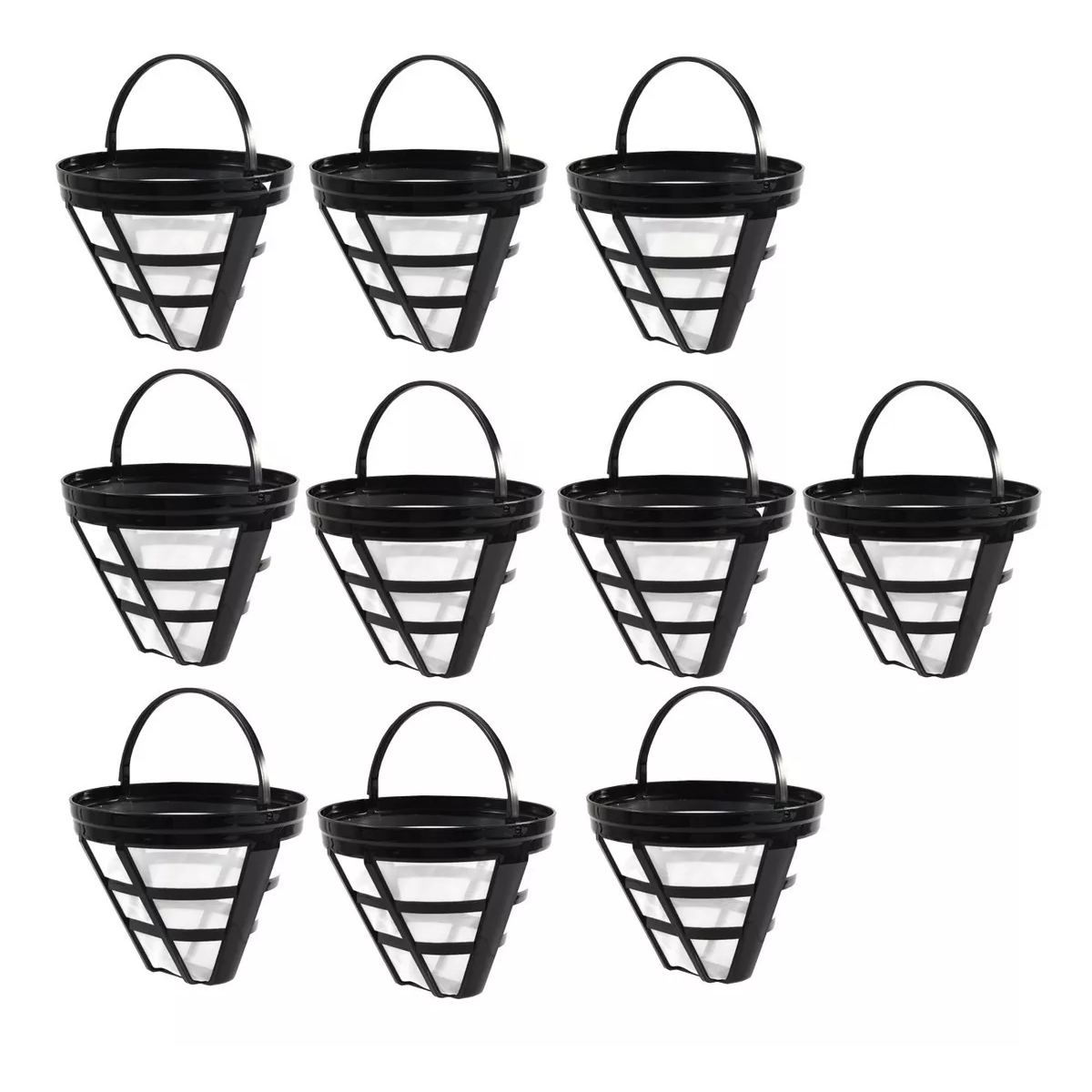 Set De 10 Filtros Universales Permanentes Para Cafeteras Estilo Canasta