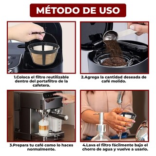 Foto 5 | Set De 5 Filtros Para Cafetera De 10 A 12 Tazas Estilo Canasta