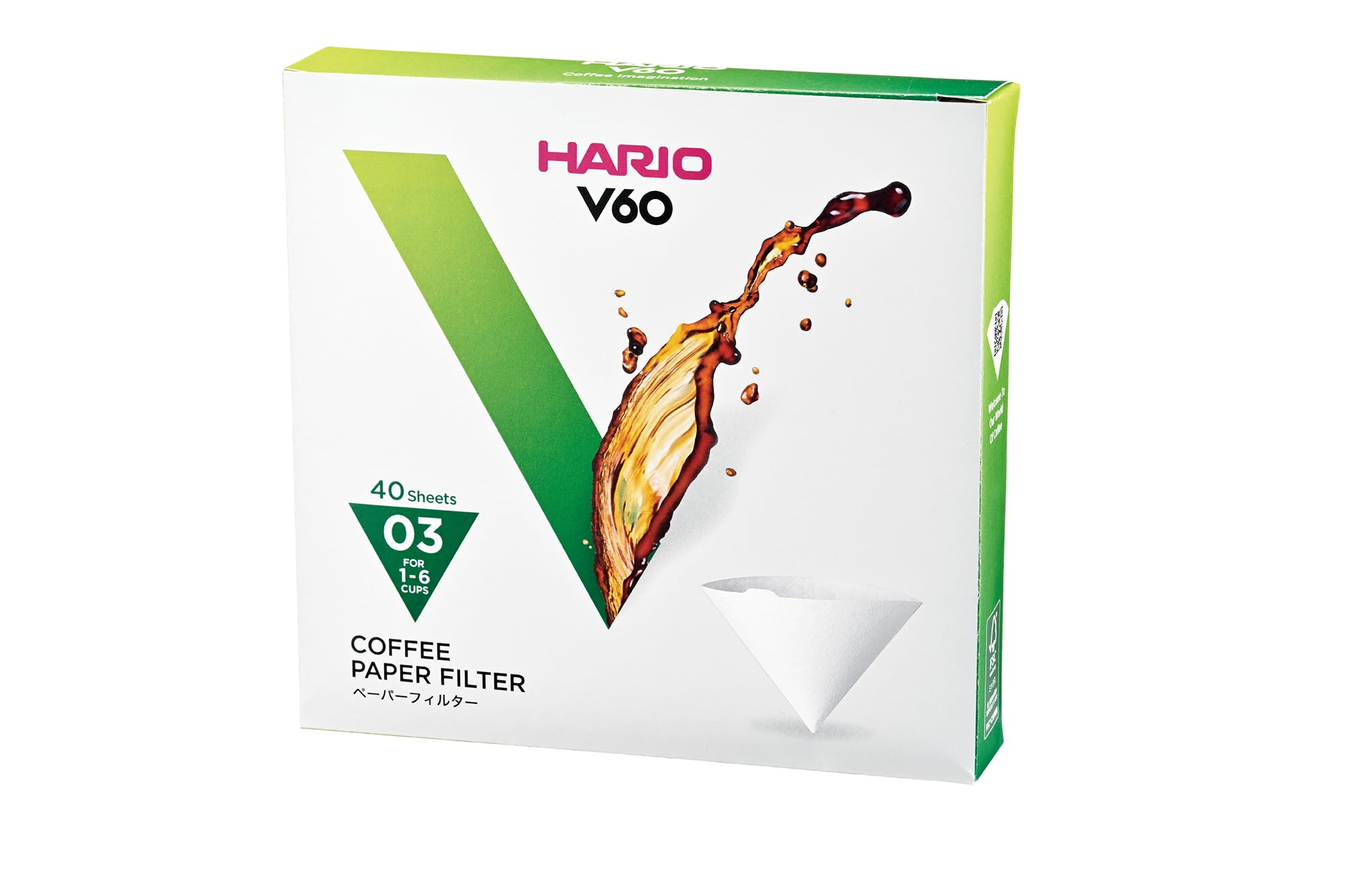 Foto 2 pulgar | Filtro De Café Hario V60, Papel, Tamaño 03, Caja De 40 Unidades, Color Blanco - Venta Internacional.