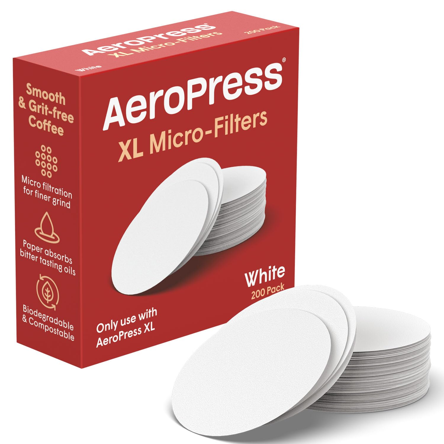 Foto 2 pulgar | Filtros de Repuesto para Cafetera Aeropress Xl 200 Piezas - Venta Internacional