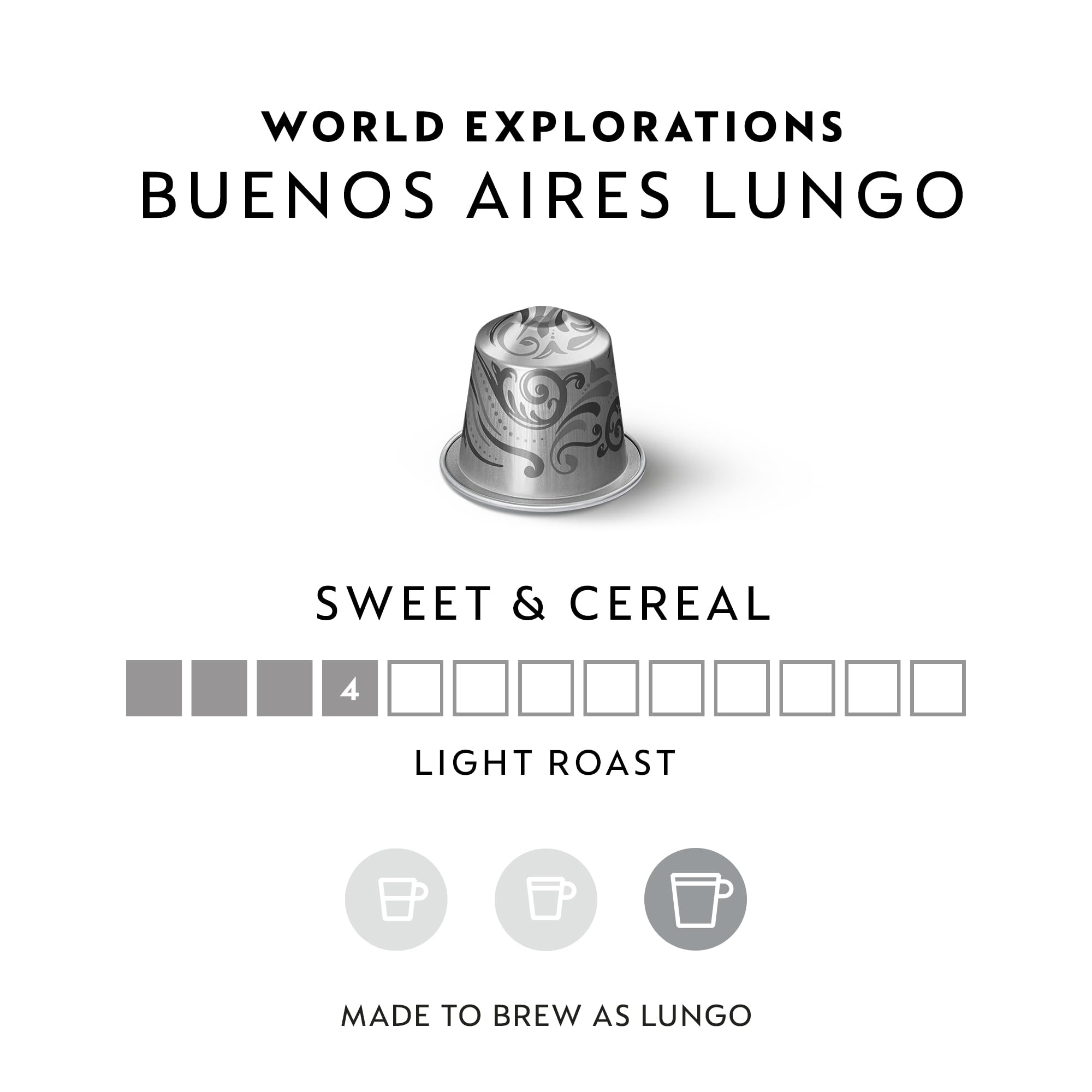 Foto 2 | Cápsulas De Café Nespresso Original Buenos Aires Lungo 50 Unidades - Venta Internacional.