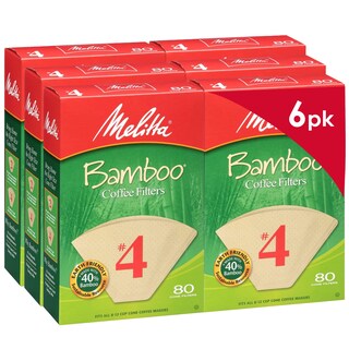 Foto 1 | Filtros De Café Melitta #4 Cone Bamboo 80 Unidades (paquete De 6) - Venta Internacional.