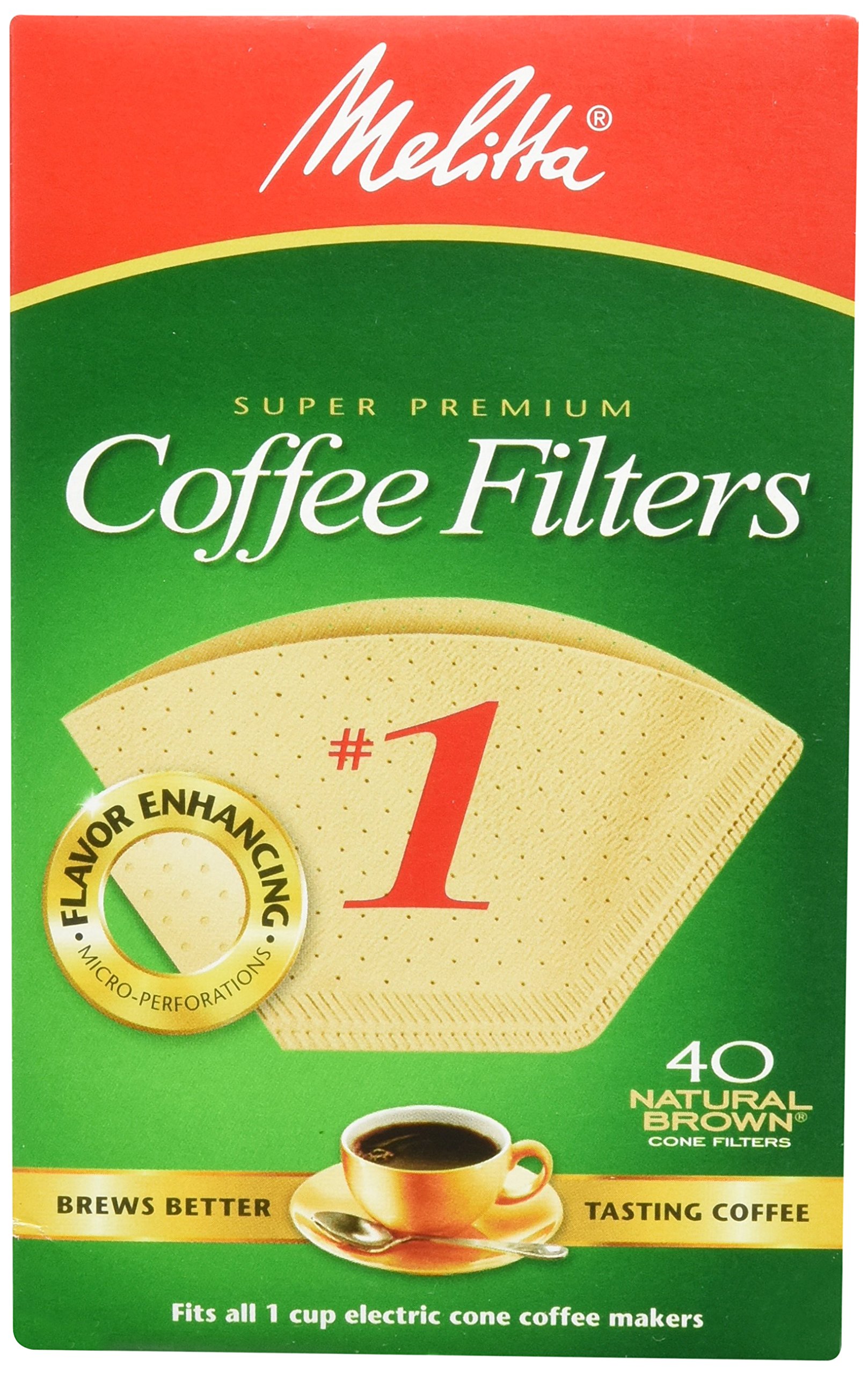 Foto 2 pulgar | Filtros De Café Melitta 620122 Natural Brown Cone #1 40 Ct X5 - Venta Internacional.