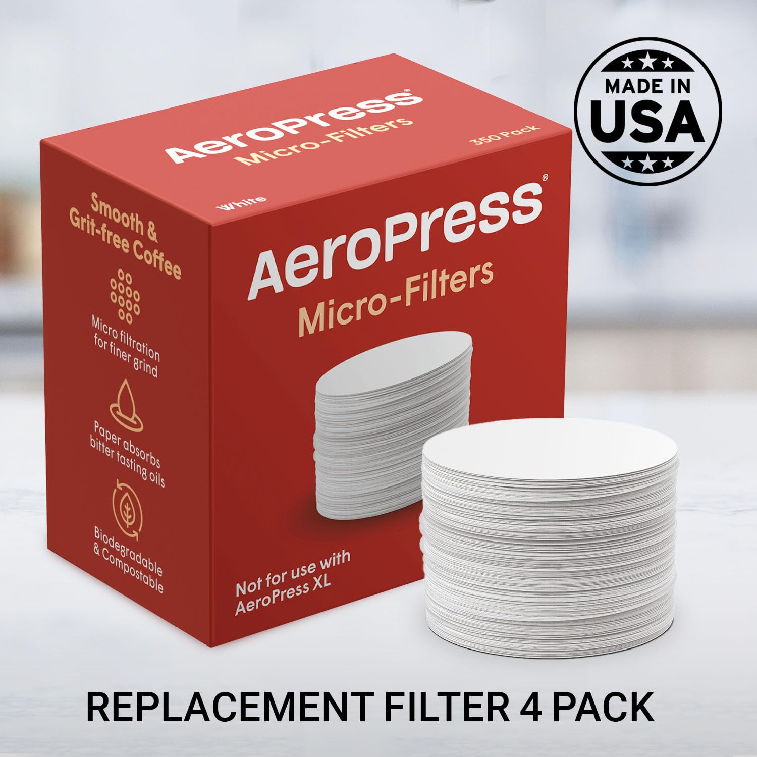 Foto 3 pulgar | Filtros de Repuesto para Cafetera AeroPress 4 Pack -  Venta Internacional