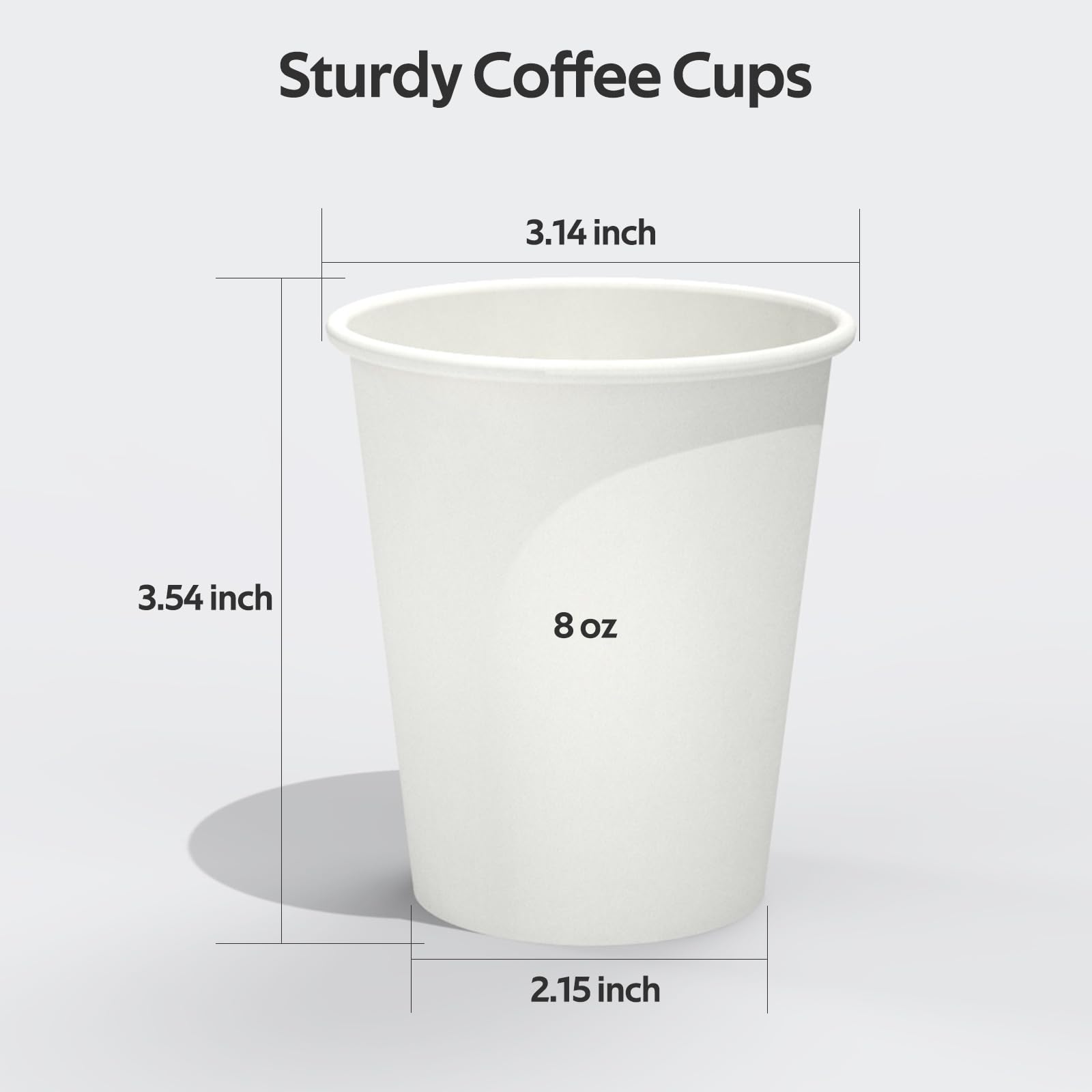 Foto 3 pulgar | Tazas De Café Dealusy De Papel Apto Para Alimentos  8 Onzas  100 Unidades  Sin Fugas - Venta Internacional.